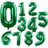 32Inch Green Large Numbers Balloons 0 1 2 3 4 5 6 7 8 9 Kids Birthday Ball Digit Wedding Anniversary Figure Balloons Gift