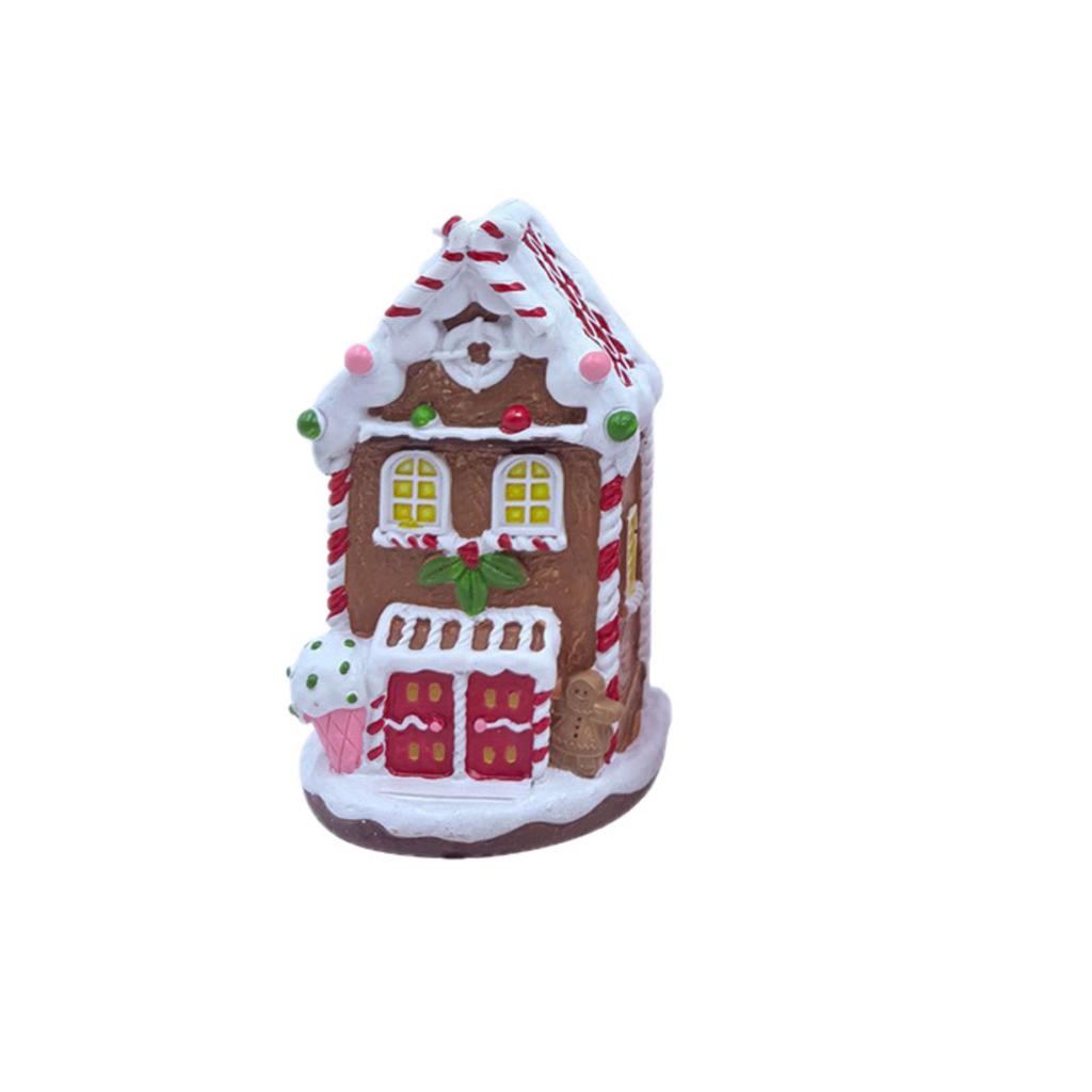 Led Small House LandscapeDecoration, Living Room Table Ornaments, Christmas Creative Resin Ornaments