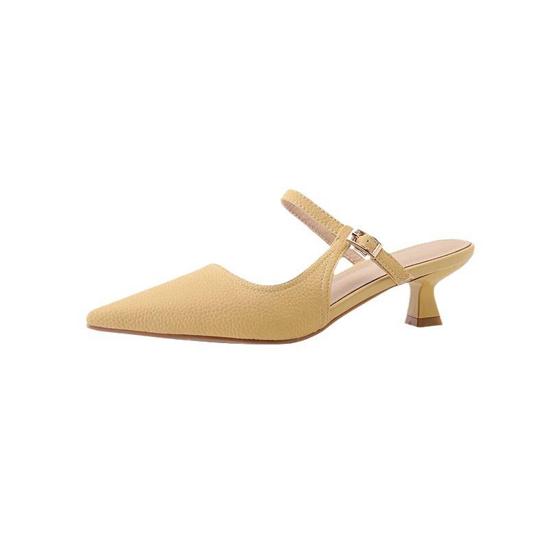 Баотоу полутапочки женские высококлассные крутые тапочки модные с юбкой темпераментные сандалии шлепанцы женские изысканная летняя обувь