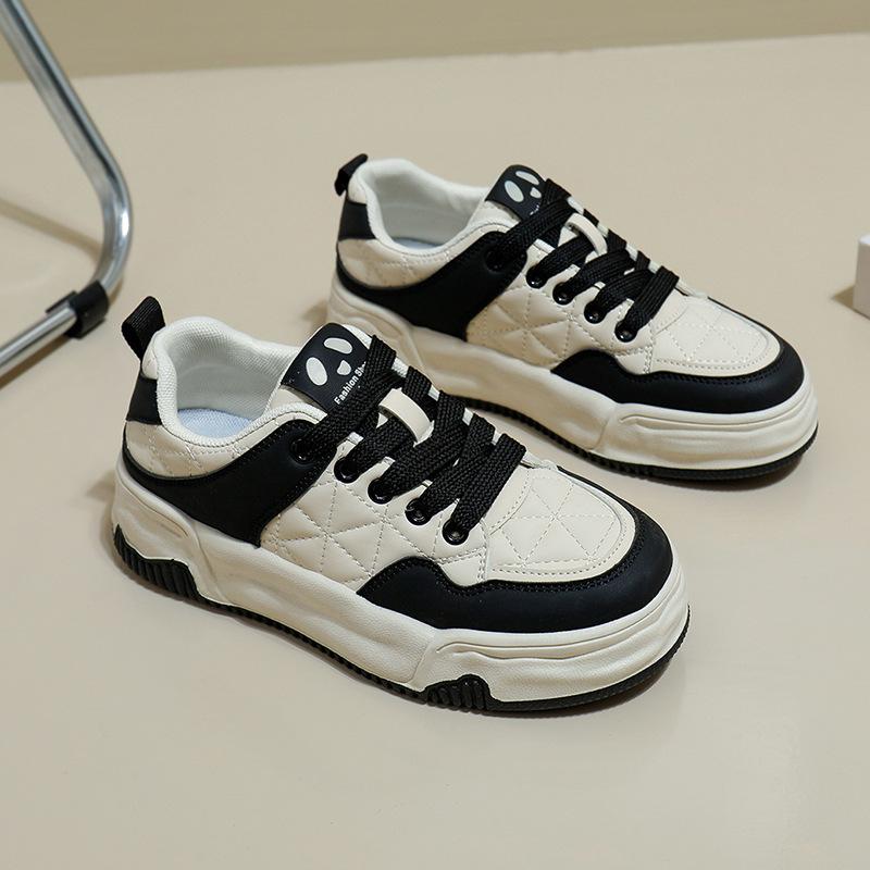 Little White Shoes Women's 2025 Spring New Student Korean Version Ins Versatile Thick Baseplate Shoes Spring and Autumn Casual Shoes KT2602