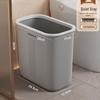 Compact Bathroom Corner Trash Can with Press-Down Lid