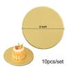 10pcs Golden Cake Cardboard Cardboard Cupcake Base Durable Round Cake Board  Baking Cakes
