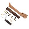 Ukulele Neck Fretboard Replacement Kit Neck String Knobs Bridge Rosewood Fingerboard Set for 23