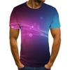 Three-dimensional Graphic T-shirt Casual Lattice Tops 3D Men's T-shirt Summer T-shirt Men's O-neck Shirt Plus Size Streetwear