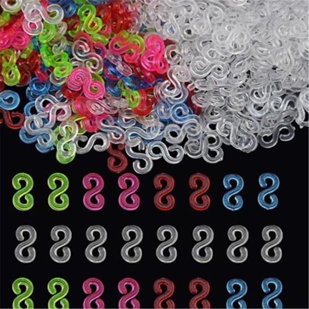 Jewelry Making Rubber Band Clips Jewelry Connectors Necklace Clasp S Clips DIY Loom Bands Kit