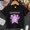 KPop Devil Hunter Cartoon Anime Children's Round Neck Fashion Casual Top Children's T-shirt