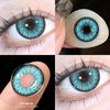 Eyeshare Colored Contact Lenses Cosplay Anime Character Eye Makeup Lenses Red Halloween Carnival Night Contact Lenses Purple Beauty Soft Lenses 1 Pair