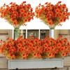 5/12Pcs Fall Artificial Violet Flower Realistic Fake Silk Flower Home Office Wedding Party Table Centerpiece Indoor Outdoor Faux Bloom Plants