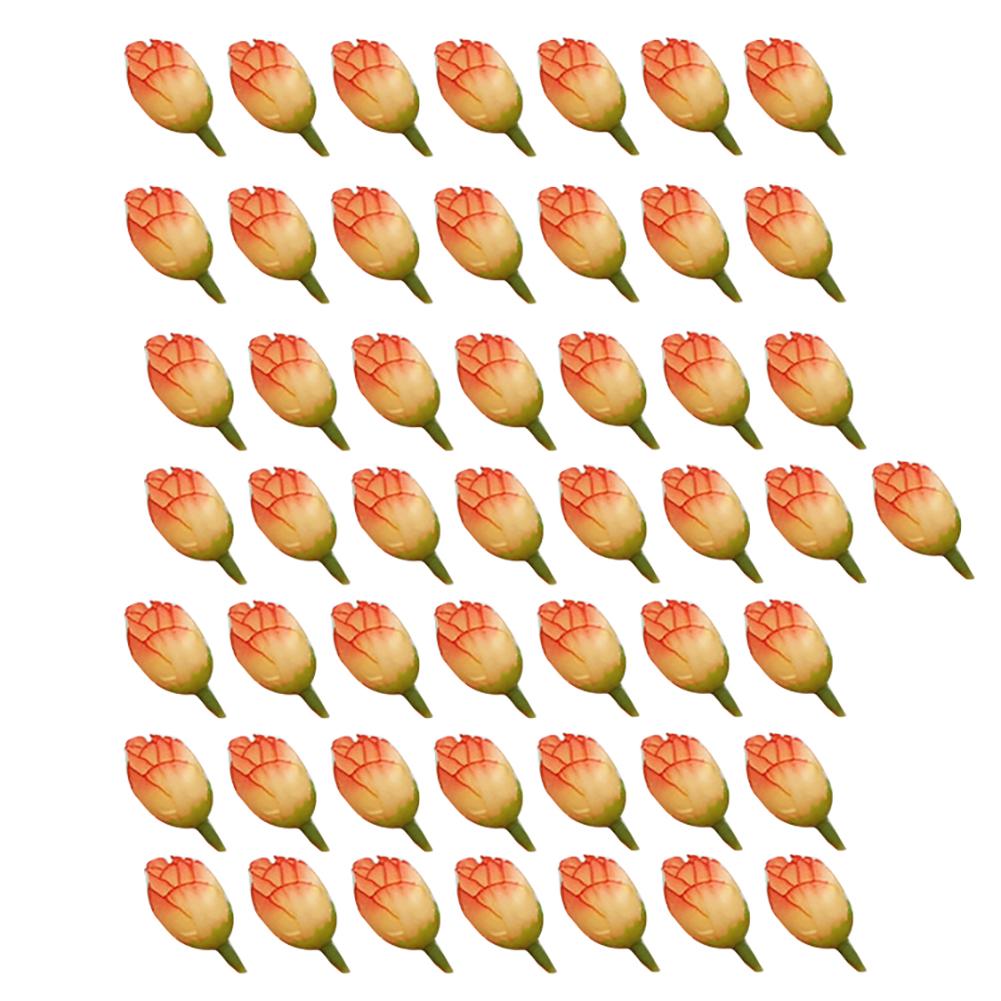 50 шт. 2 см поддельные бутоны роз искусственный цветок свадебный букет невесты DIY Декор для вечеринки Рождественский орнамент