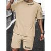 Summer Y2K Style Fashion Trendy Men's Set Extra Large Men's Loose Top Refreshing and Breathable Leisure Travel Set