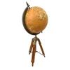 Decorative World Map Globe Ornament with Wooden Tripod Stand/Educational Globe/Office Desk Décor