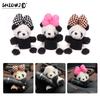 Plush Puppy Clutch Decoration Car Wiper Turn Signal Switch Decoration Cute Bowknot Dog Car Wiper Doll Interior Accessories