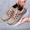 Leisure Sports Shoes New Thick Soled Height Increasing Mesh Breathable Color Blocked Vulcanized Shoes