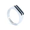 PIG & HEN Signet 7 Rope Ring - Navy X Silver
