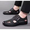 2024 Men's Breathable Summer Leather Sandals - Casual Hollow Design