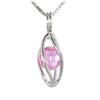 [G5626] - Silver Pendant 'Alchemy' Pink Silver (rhodium-plated) - 14x7 Mm