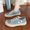 2025 Girl Shoes Canvas Shoes New Women's Spring Little White Shoes Flat Bottom Board Shoes Lazy Shoes