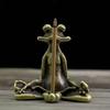 Antique Bronze Yoga Frog Backflow Incense Burner Meditation Vintage Brass Zen Incense Sticks Holder for Home Decor Ornaments