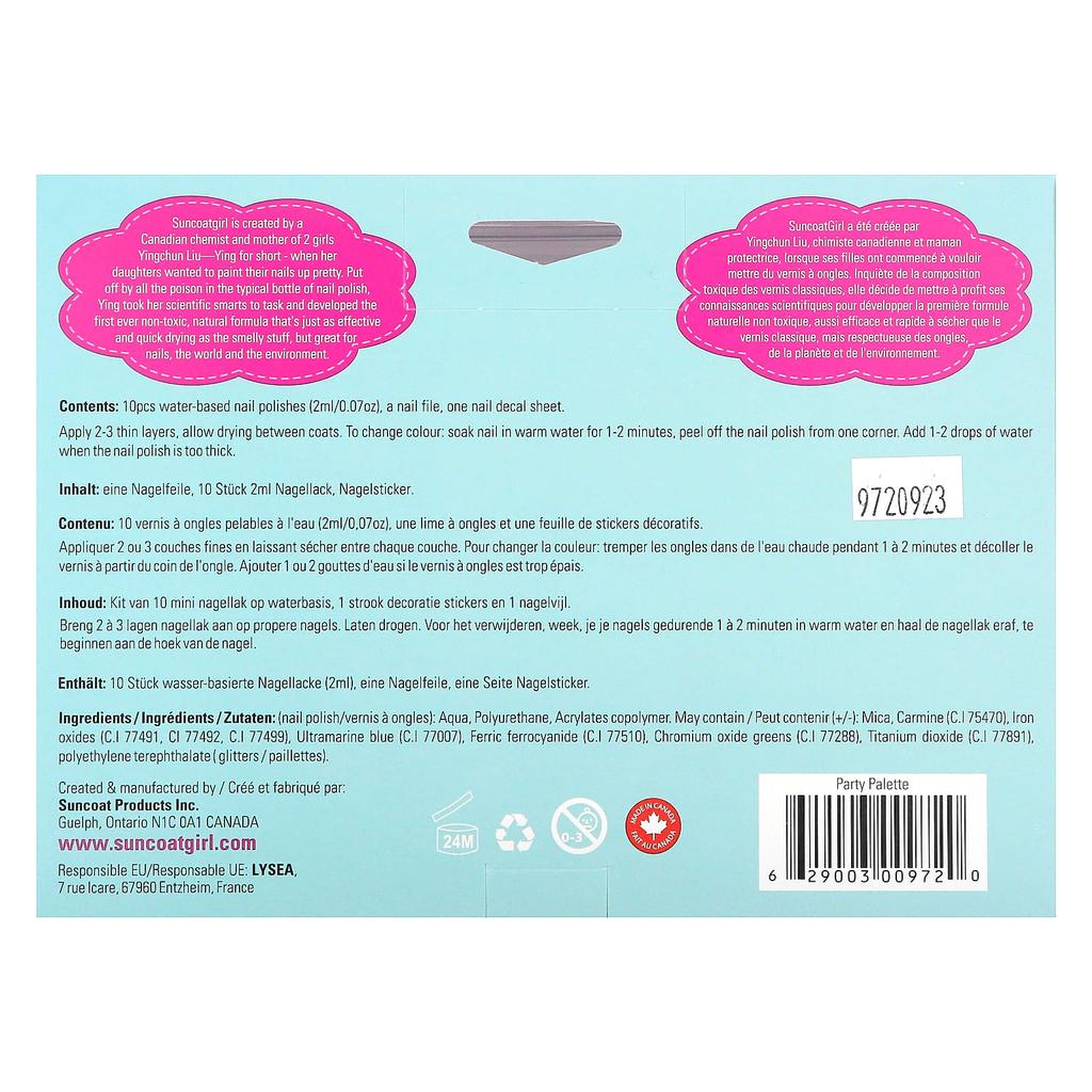 Mercury Manicure Kit, Party Palette, 12 Piece Kit