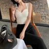 2025 Women's Summer Slim Fit Knitted Vest with Curved Neckline and Versatile Loose Straps