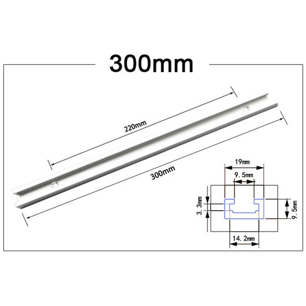 1 Pc T-Slot Track 300-600mm Aluminium Alloy For Woodworking