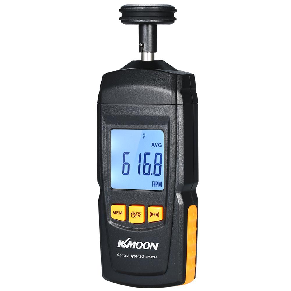 Kkmoon Digital Tachometer Handheld Contact Motor Tachometer LCD Speedometer Tach RPM  Teste