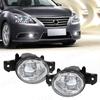 2Pcs Car Fog Lamps Front Bumper Daytime Running Lights DRL For Nissan X-Trail Altima Sylphy Almera QASHQAI March Pathfinder 12V