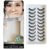 CLEAR EYELASH False Eyelashes, False Eyelashes, Large Capacity, 10 Pairs (sagging Eye Type)