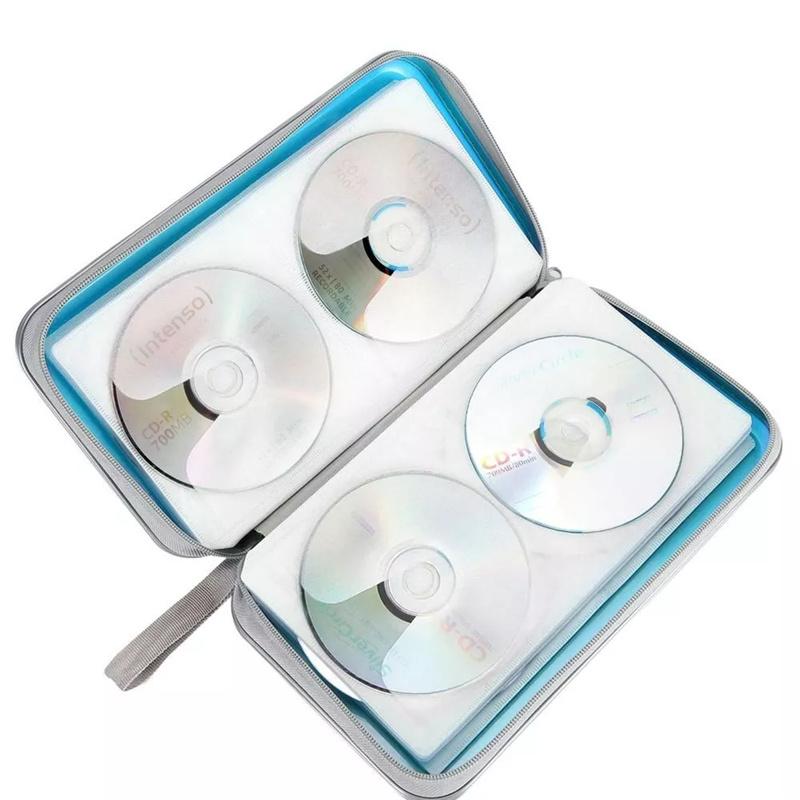 80Sheets Cd Dvd Carry Case Cover Disc Storage Holder Cd Sleeve Wallet Album Hard Box Plastic Pack Disc Dvd Disc Pack