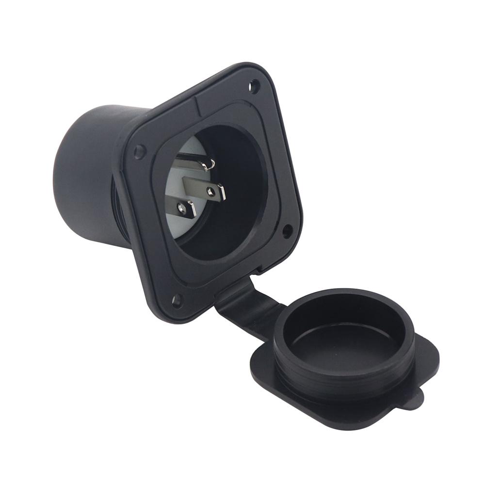 1Set 125v 15 A RV Power Inlet Plug 5-15P Plug for RV Camper Trailer Boat