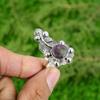 Sterling Silver Ruby Zoisite Stone Birthday Statement Ethnic Flower Ring Jewelry