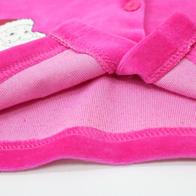 Kids Girl Velour Winter Shirt Set Casual Set Sports Outfits Button Warm Clothing T-Shirt Long Sleeve Trousers Christmas Clothes