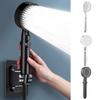 Shower Head 8 Spray Mode High-Pressure Handheld Shower Head with Silicone Nozzles Bathroom