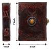 Leather Diary for Men & Women with Semi Precious Stone & Antique Buckle Lock