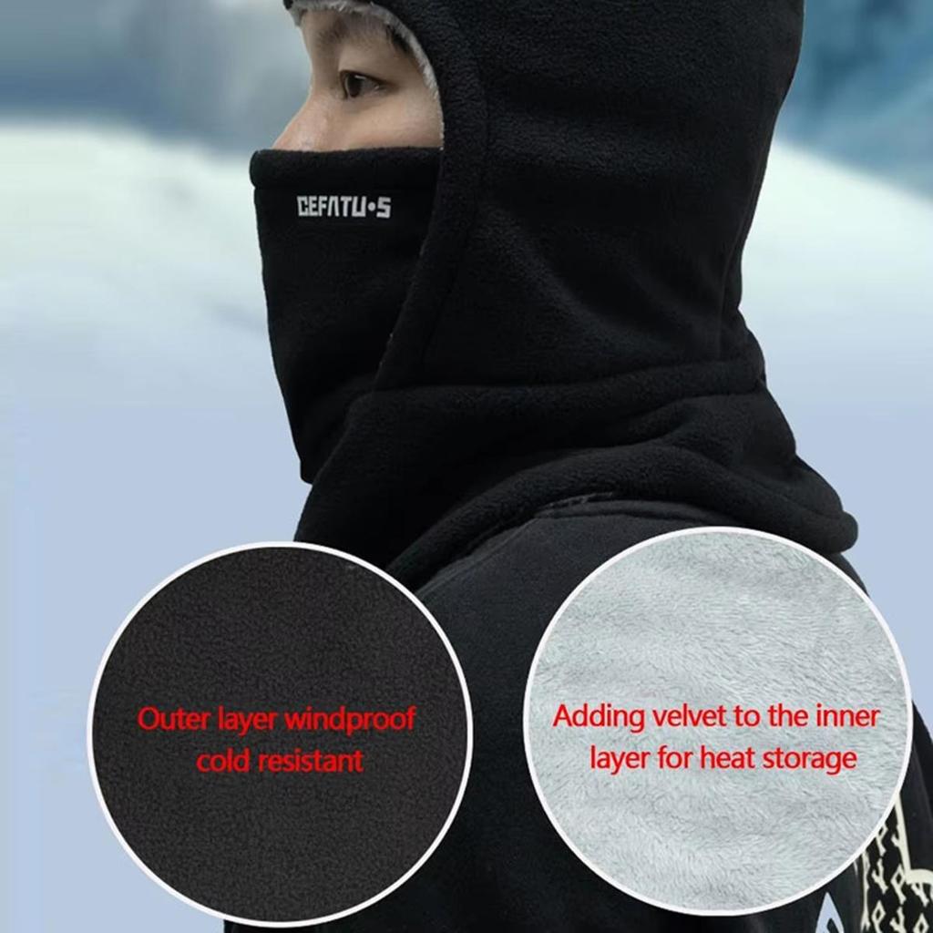 Balaclava Cycling Cap Cold-proof Windproof Warm Hood and Hat Thicken Thermal Ski Windproof Cap Women Men
