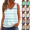 Tank Top Women Casual Printed Soft Summer V Neck Sleeveless Tops