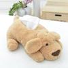 Large Size Elastic Band Tissue Box Cover Cute Plush Teddy Dog Shape Paper Container Case Home Accessories