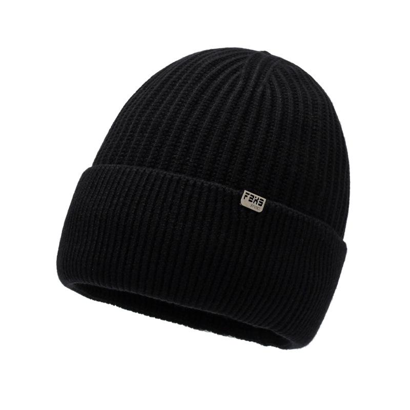 Hat Men'S Winter Thickened Warm Cover Wool Hat Ski Hat Winter Cold Cycling Knitted Hat Cold Hat