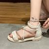 Fashion New Breathable Fashion Rhinestones Roman Style Sandals for Women Anti Slip Hot 2025 Luxury Summer Offers Asian Size Woman Shoes