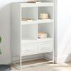 VidaXL High Buffet, Cabinet with Drawers and Compartments, Storage Furniture, Living Room Organizer, White 846607
