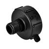 For Garden Hose Drain Adapter Adapter Black HDPE Material