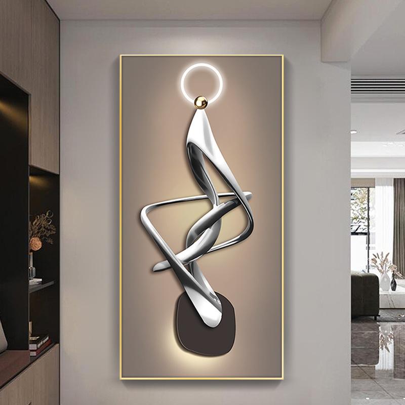 Modern Luxury Statue Canvas Posters and Prints 3D Sculpture Decorative Painting for Porch Interior Room Wall Decoration Wall Art