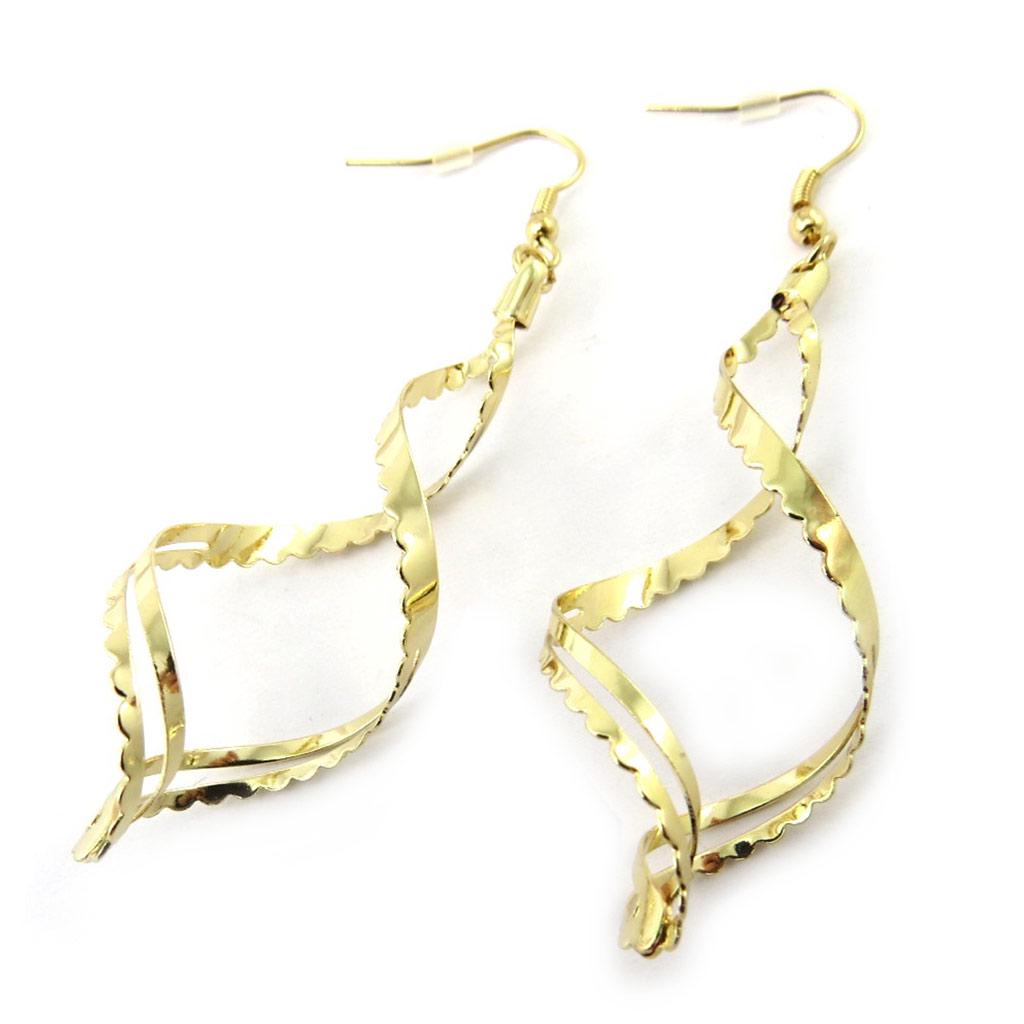 Les Trésors De Lily [N3694] - Golden 'Choreography' Designer Loops (geometric)