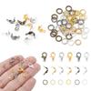 80pcs/Bag Lobster Clasp Jump Rings Connector Clasp Crimp End For Bracelet Necklace Chains DIY Jewelry Making Supplies