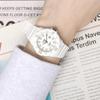 Diver Look Design 100 Meter Waterproof Student Women's Urethane Wristwatch 200 White E2