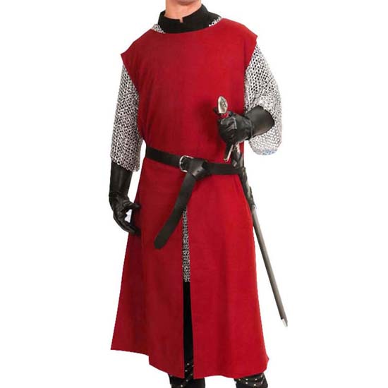 Medieval Halloween Knight Tabard Cosplay Costume Viking Sleeveless Red Tunic Embroidery LionHeart Warrior Dress Renaissance LARP