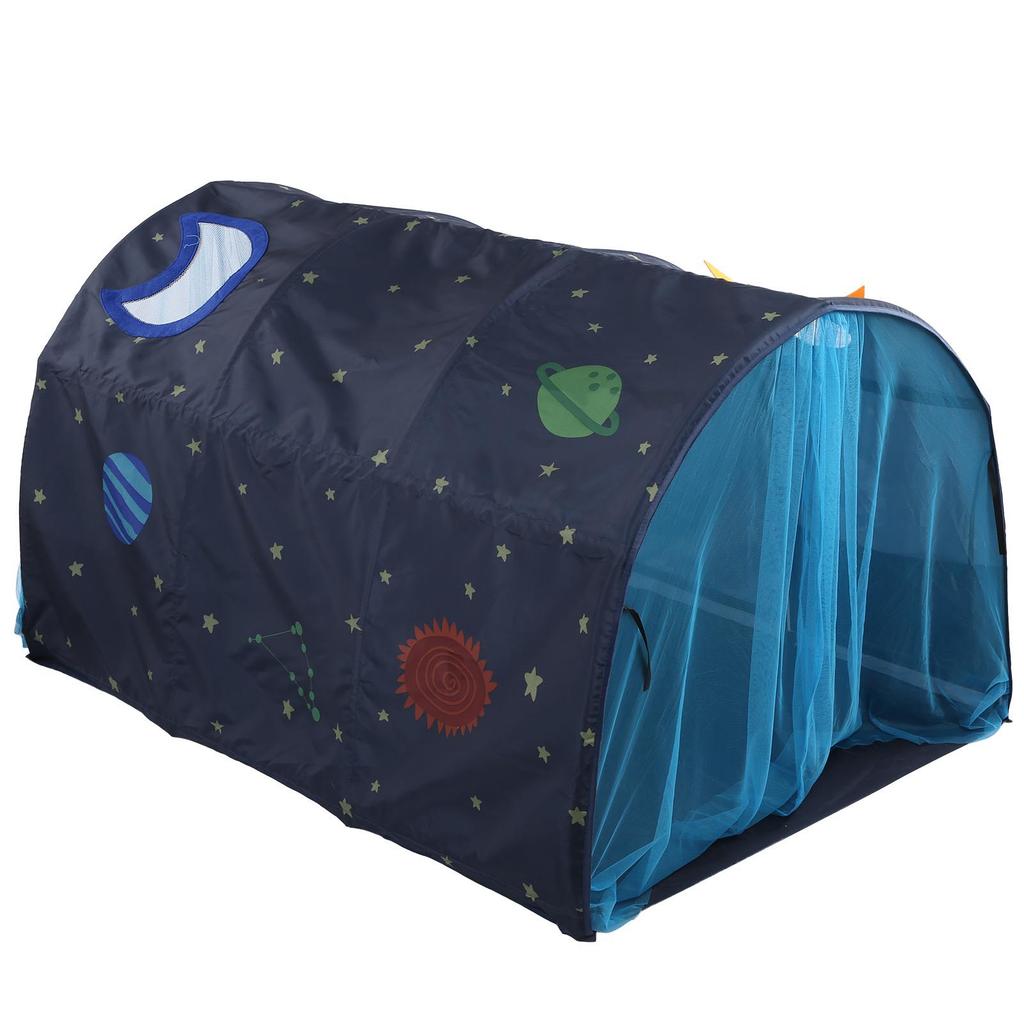 Portable Baby Tunnel Tent Children"s Bed Tent Crawling Tunnel Boys Girls Game House ToysBlue with