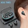 New X55 Invisible Sleep Wireless Earphone True Mini Bluetooth 5.3 Hidden Headphones Earbuds with Mic Bass Noise Reduction HiFi Stereo Headsets