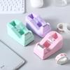 Plastic Tape Dispenser Office Desktop Tape Holder Cutter School Stationery Office Supplies Accessories Packing Tools