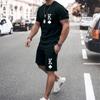 Summer Plus Size New 3D Printed T-shirt Set Beach Short Sleeved Shorts Set Loose Sports Set